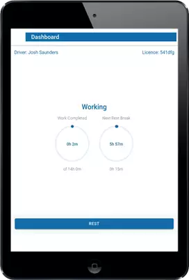 Transport Compliance Solutions Logmaster Tablet Dashboard